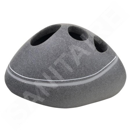 Sapho Ridder Little Rock - Verre pour brosse à dents, à poser, gris 22190207