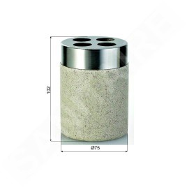 Sapho Ridder Stone - Verre pour brosse à dents, à poser, beige 22010211