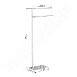 Sapho Accessoires de salle de bains Gedy - Support avec porte-serviettes, carré, chrome 783113