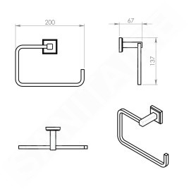Sapho Gedy Colorado - Porte-serviettes, chrome 6970