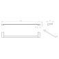 Sapho Gedy Glamour - Porte-serviettes 600x82 mm, chrome 572160 Sapho Gedy Glamour - Porte-serviettes 600x82 mm, chrome 572160