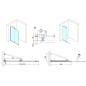 Polysan Modular Shower - Paroi de douche coulissante 1000 mm, avec coulisses, aluminium poli/verre clair MS5-100 Polysan Modular Shower - Paroi de douche coulissante 1000 mm, avec coulisses, aluminium poli/verre clair MS5-100