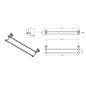 Sapho Diamond - Porte-serviettes double, longueur 605 mm, bronze 1318-11