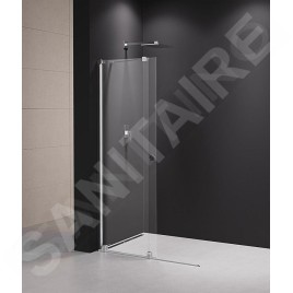 Polysan Modular Shower - Paroi de douche coulissante 1000 mm, avec coulisses, aluminium poli/verre clair MS5-100