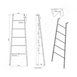 Sapho Sega - Porte-serviettes 550x1700x70 mm, blanc mat SE101