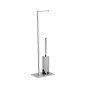 Sapho Accessoires de salle de bains Gedy - Porte-papier avec brosse de WC, chrome 783213