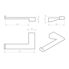 Sapho Gedy Glamour - Porte-papier sans cache, chrome 5724