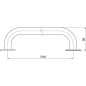 Novaservis Accessoires de salles de bain - Main courante droite 500 mm, blanche R6650,11