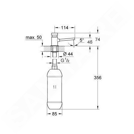 Grohe Accessoires - Doseur de savon liquide, chrome 36194000