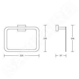 Aqualine Apollo - Porte-serviette, chrome 1416-06