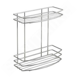 Aqualine Chrom Line - Double étagère en fil de fer, chromée 37014