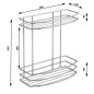Aqualine Chrom Line - Double étagère en fil de fer, chromée 37014