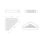 Sapho Gedy Smart - Étagère d'angle de douche 170x30x170 mm, chrome 3283