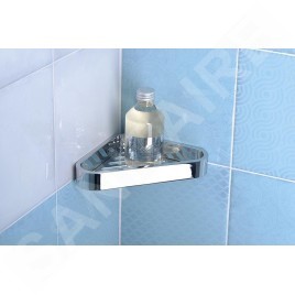 Sapho Gedy Smart - Étagère d'angle de douche 170x30x170 mm, chrome 3283