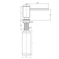 Sapho Accessoires - Distributeur encastré de savon, rond, inox SP010 Sapho Accessoires - Distributeur encastré de savon, rond, inox SP010