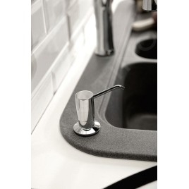 Sapho Accessoires - Distributeur encastré de savon, rond, inox SP010