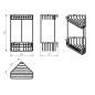 Sapho Gedy Smart - Étagère double 200x325x151 mm, chrome 2482 Sapho Gedy Smart - Étagère double 200x325x151 mm, chrome 2482