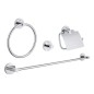 Grohe Essentials - Ensemble d’accessoires pour salle de bains 4 en 1, chrome 40776001