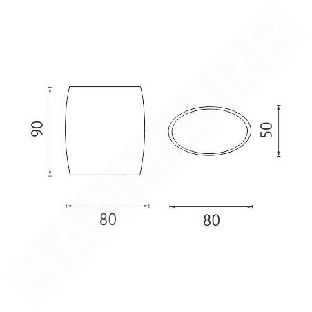 Nimco Ava - Pot à brosses à dents, blanc AV 15058-05