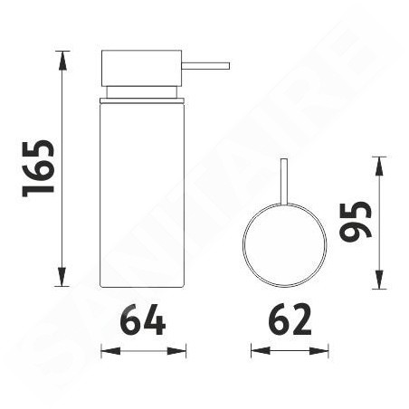 Nimco Polo - Distributeur de savon liquide, blanc / chrome PO 18031K-26