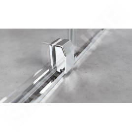 Polysan Rolls Line - Cabine de douche, 1100 x 800 mm, version droite/gauche, aluminium poli/verre clair RL1115RL3215