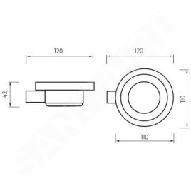 Nimco Bormo - Porte-savon, verre dépoli/chrome BR 11059W-26