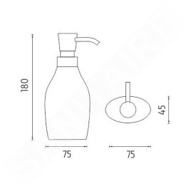 Nimco Ava - Distributeur de savon liquide, noir/chrome AV 15031-90