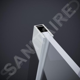 Polysan Rolls Line - Cabine de douche, 1100 x 800 mm, version droite/gauche, aluminium poli/verre clair RL1115RL3215