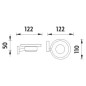 Nimco Keira - Porte-savon avec support, verre mat/chrome KE 22059W-26