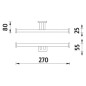 Nimco Keira - Porte-papier toilette, chrome KE 22055MD-26
