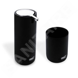 Nimco Omi - Distributeur de savon et gobelet sur pied, noir OM 1605831-90