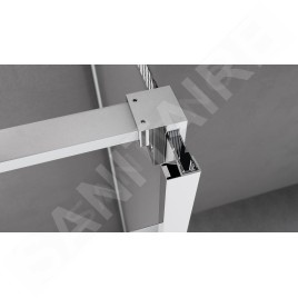 Polysan Rolls Line - Cabine de douche, 1100 x 800 mm, version droite/gauche, aluminium poli/verre clair RL1115RL3215