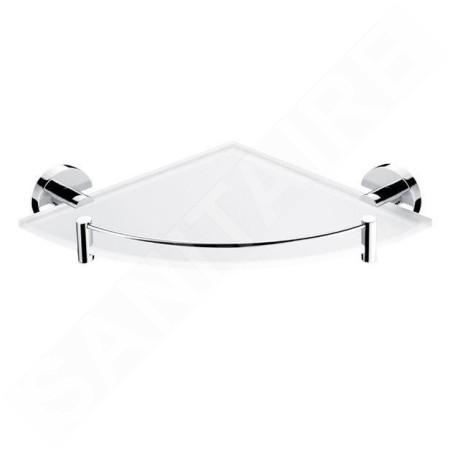 Nimco Unix - Tablette d'angle avec parc, verre dépoli/chrome UN 13091RBX-26