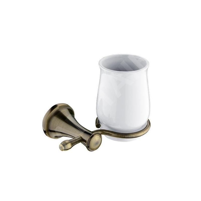 Nimco Lada - Porte-gobelet en céramique, blanc/laiton LA 19058K-65 Nimco Lada - Porte-gobelet en céramique, blanc/laiton LA 19058K-65