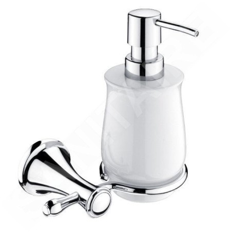 Nimco Lada - Distributeur de savon avec support, blanc/chrome LA 19031K-26