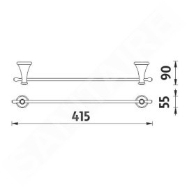 Nimco Lada - Porte-serviettes, chrome LA 19035-26