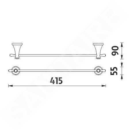 Nimco Lada - Porte-serviettes, chrome LA 19035-26