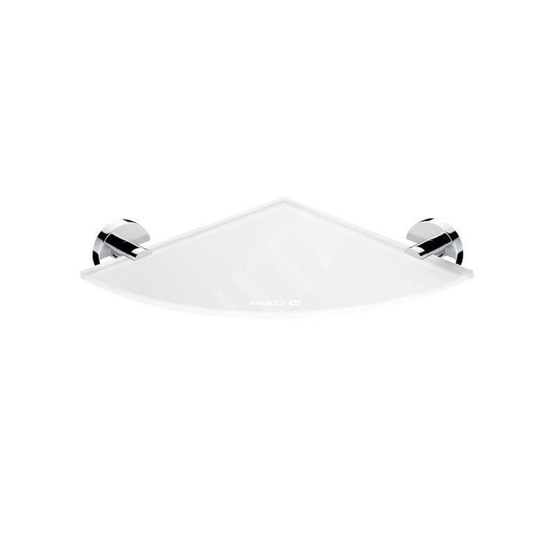 Nimco Unix - Étagère d'angle, verre mat / chrome UN 13091RB-26