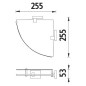 Nimco Keira - Tablette d'angle, verre dépoli/chrome KE 22091RBX-26