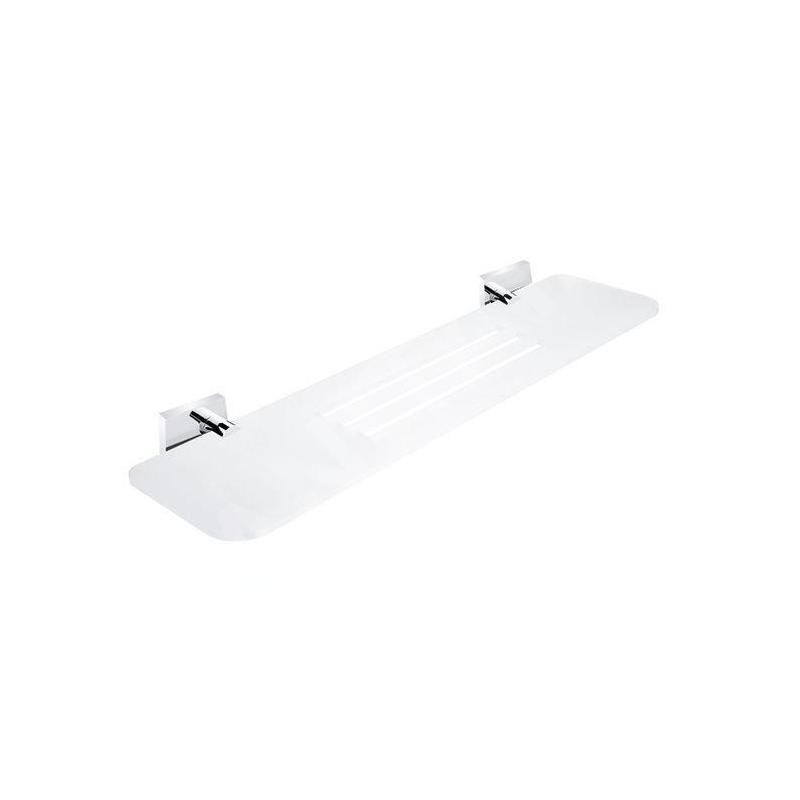 Nimco Keira - Tablette IXI avec trous fraisés, 50 cm, mat Pexiglass/chrome KE X350-26 Nimco Keira - Tablette IXI avec trous fraisés, 50 cm, mat Pexiglass/chrome KE X350-26