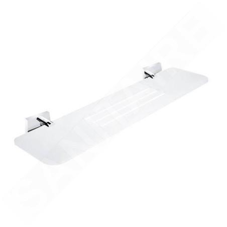 Nimco Keira - Tablette IXI avec trous fraisés, 50 cm, mat Pexiglass/chrome KE X350-26