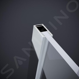 Polysan Rolls Line - Porte de douche 800 mm, aluminium poli/verre clair RL3215