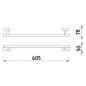 Nimco Keira - Porte-serviettes, longueur 605 mm, chrome KE 22061-26