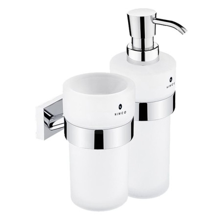 Nimco Keira - Distributeur et porte-verre, verre dépoli/chrome KE 2205831W-26