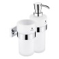 Nimco Keira - Distributeur et porte-verre, verre dépoli/chrome KE 2205831W-26