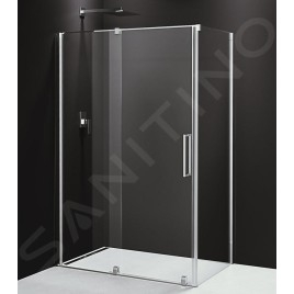 Polysan Rolls Line - Porte de douche 800 mm, aluminium poli/verre clair RL3215