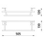 Nimco Keira - Porte-serviettes, longueur 505 mm, chromé KE 22046D-26