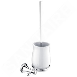 Nimco Lada - Brosse de toilette avec support, blanc/chrome LA 19094K-26