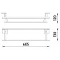 Nimco Keira - Porte-serviettes, longueur 605 mm, chromé KE 22061D-26