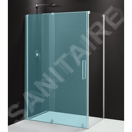 Polysan Rolls Line - Porte de douche 900 mm, aluminium poli/verre clair RL3315